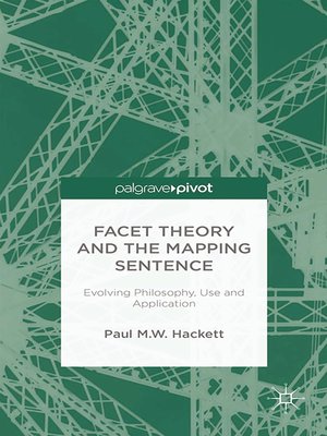 cover image of Facet Theory and the Mapping Sentence